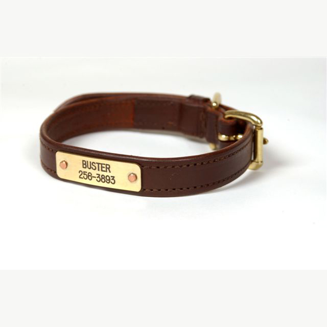 Flat Leather Dog Collars - Click Image to Close